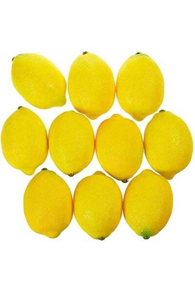 Generic 10pcs Artificial Lemon Fake Fruit Plastic Food For Home House Kitchen...