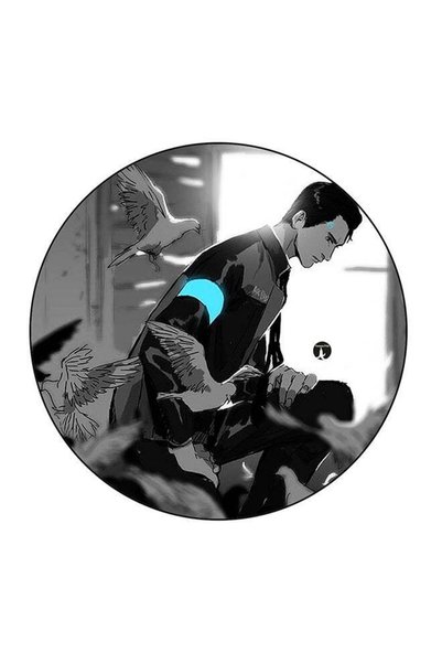 Generic Man With Birds Printed Fridge Magnet Multicolour 5.5 x 5.5cm