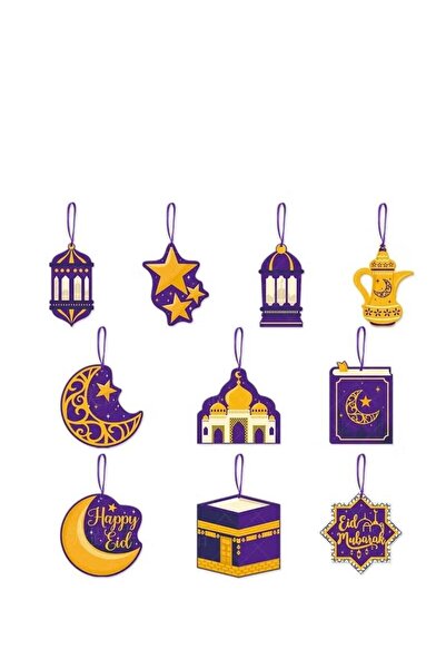 Generic 30pcs Eid Mubarak Hanging Decorations Eid Crescent Moon Lantern Happy...