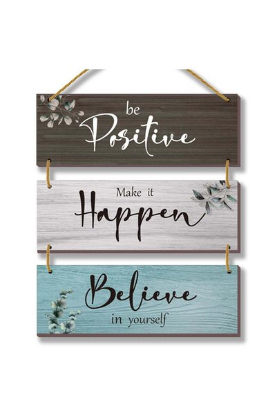 Generic ARS® 3 Pcs Inspirational Rustic Motivational Wall Decor Plaques