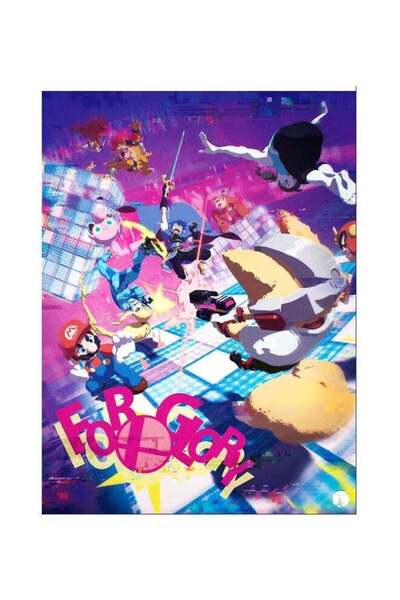 Generic Cartoon Themed Metallic Plate Purple/Blue/White 20x15cm
