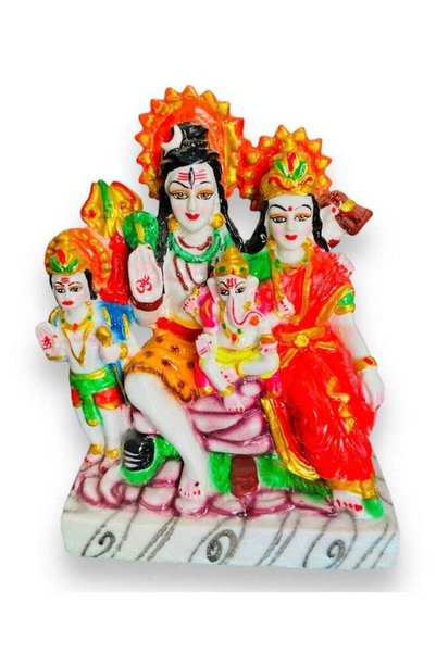 Generic The Craft Store Marble Antique Lord Shiv Parivar Family Statue Shiv M...