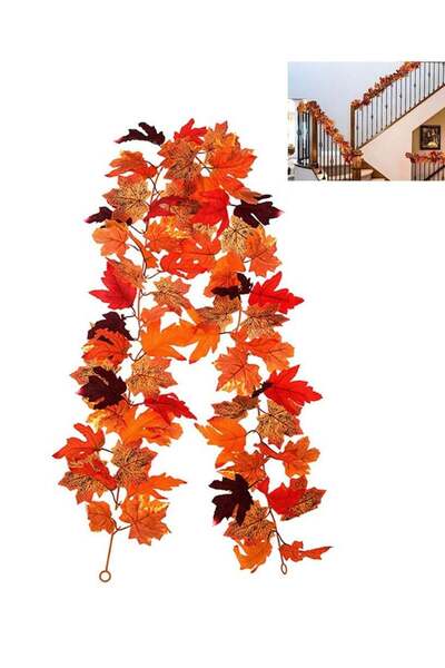 Generic Autumn Decoration Artificial Vines Artificial Autumn Maple Leaf Ratta...