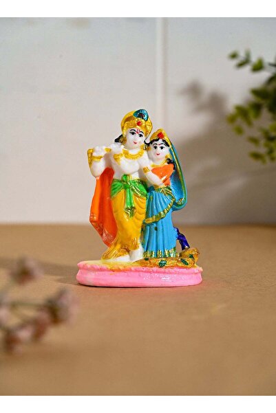 Generic Madhoor Radha Krishna Deity Idol Multicolour for Pooja, Home Temple D...