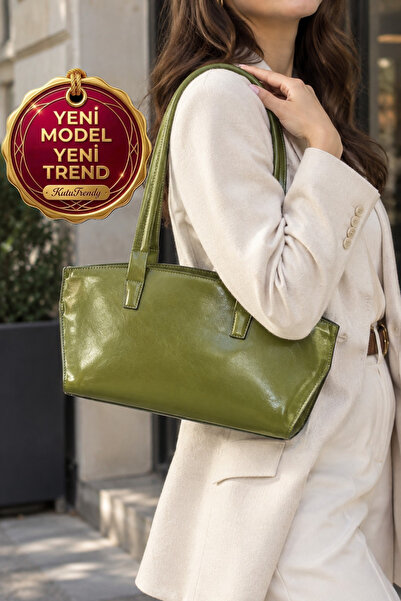 Classbag Women's Olive Green Elegant, Zipperless-Rectangular Medium Size Hand...