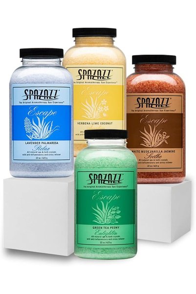 spazazz مجموعة هدايا من أملاح الاستحمام والكريستال العطري للجاكوزي - Escape C...