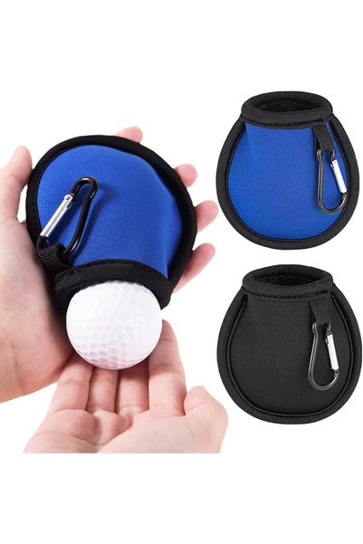 ALMEKAQUZ Golf Ball Cleaner Pouch, Portable Golf Ball Bag with Buckle, Waterp...