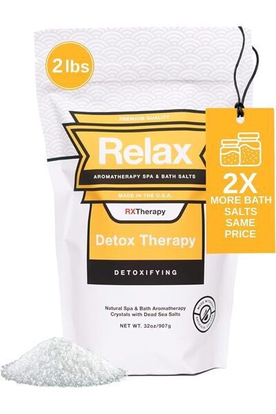 Relaxivet ملح إبسوم للاستحمام المنظف، ملح البحر الميت للنقع، علاج عطري للجاكو...