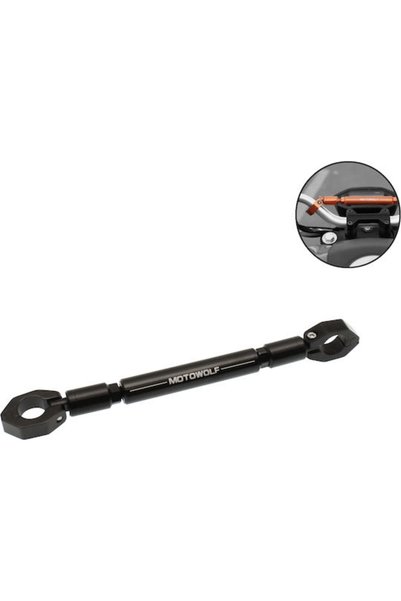 MOTOWOLF Mdl3505 Ρυθμιζόμενο τιμόνι μοτοσικλέτας, διάμετρος 22mm, μαύρο