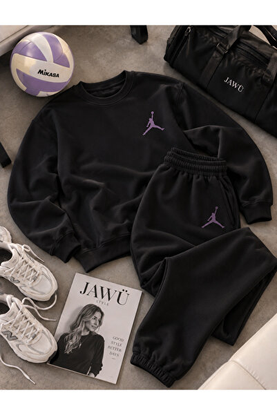 JAWÜ FASHION BASKET Τυπωμένο Βαμβακερό Oversize Σετ Φόρμας Premium