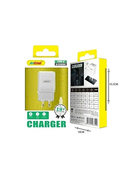 OEM Andowl Φορτιστής κινητού με καλώδιο Type-C Q-CD690 3.1A -Mobile charger w...