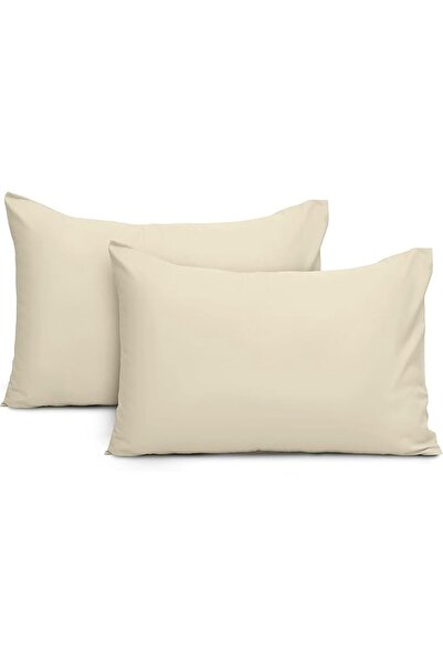 COM LIVING HOUSE Set de 2 fețe de pernă 35 x 50 cm din bumbac ranforce bej de...