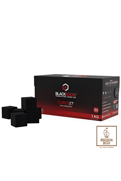 BLACKCOCO's Μαύρα Κάρβουνα Κόκο 1 κιλό 27 χιλιοστά κάρβουνα ναργιλέ