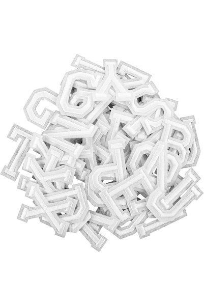 Hariendny 52 PCS Letter Patches White Iron On Letters A-Z Letters Embroidered...