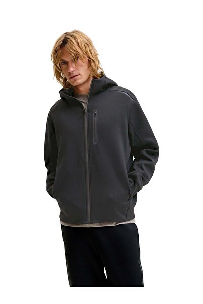 Jack & Jones Ανδρικό Μπουφάν JCOFUSION Φούτερ με Κουκούλα και Πλήρες Φερμουάρ