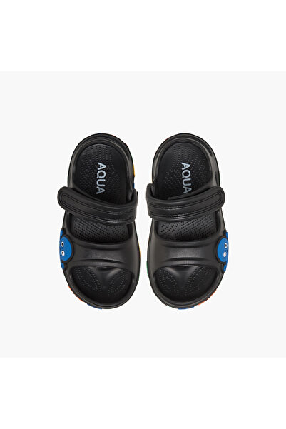 Aqua Boys Applique Detail Hook & Loop Sandals
