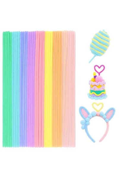 fitto Chenille Stems for Creative Craft, Assorted Colors for DIY Creative Pro...