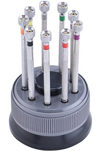 GENERAL 9 Pcs Watchmaker Screwdrivers Set 0.5mm-2.5mm for Jewelry Watch,Eyegl...