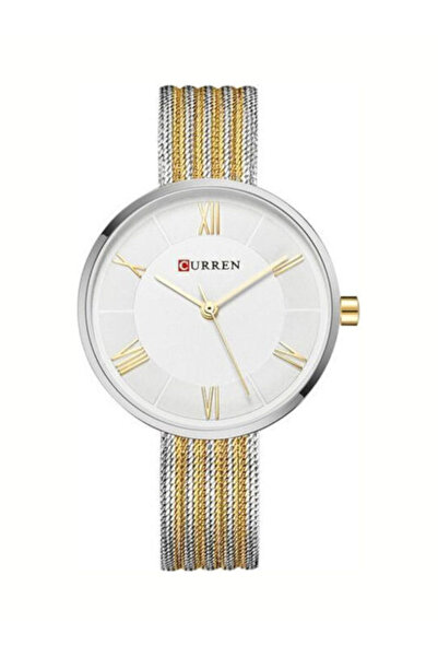 Curren Γυναικείο Ρολόι 30mm με Μπαταρία και Μπρασελέ από Ανοξείδωτο Ατσάλι Ασ...