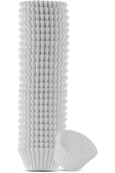MontoPack Mini White Cupcake Liners | 500 Paper Baking Cups | Greaseproof No ...