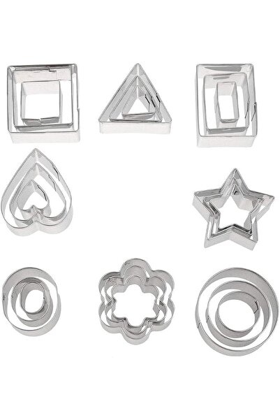 TopHomer Mini Cookie Cutter Set 24Pcs Stainless Steel Geometric Shape Cutters...