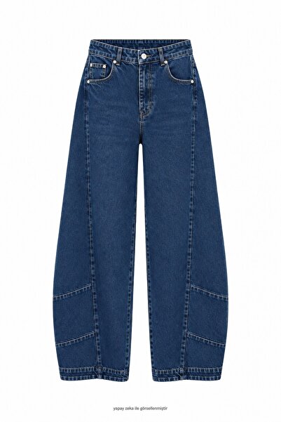 elifteke Jambar Barrel Model Jean Blue
