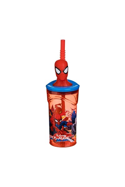 OEM Pahar Spiderman 3D cu pai 360 ml – băut mai ușor și comod, model Moving T...