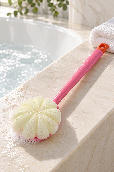 EMİLA HOME Double-Sided Shower Scrubber and Body Brush – Long-Handled Bath Br...