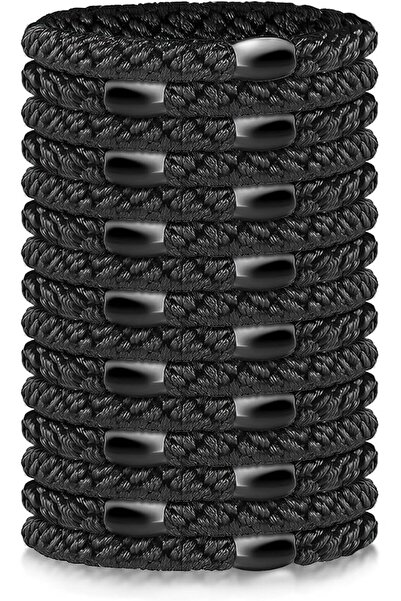 GENERAL Hair Elastic Bands for Women and Girls, Pack of 15 Black Thick and Th...