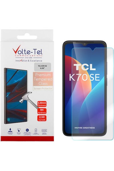 Volte-Tel Σκληρυμένο Γυαλί Tcl K70 Se 6.56 ιντσών 9H 0.30 χιλιοστά 2.5D Πλήρη...