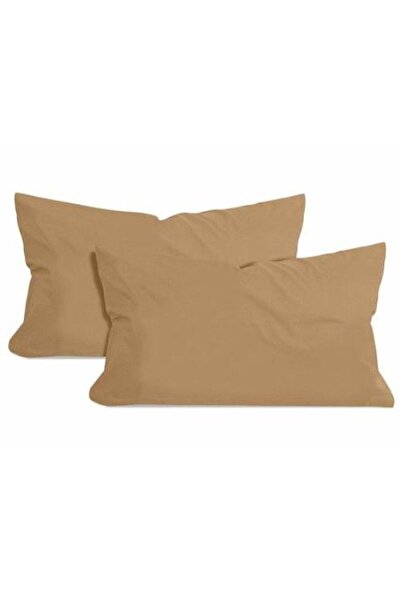 COM LIVING HOUSE Set de 2 fețe de pernă 50x70 cm din bumbac ranforce bej