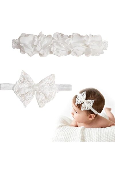 GENERAL 2 x Stretchy Soft Lace Hair Scrunchies Fabric Hair Accessories