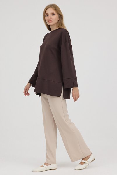 queencity Women's Modal Fabric Tunic with Slits
