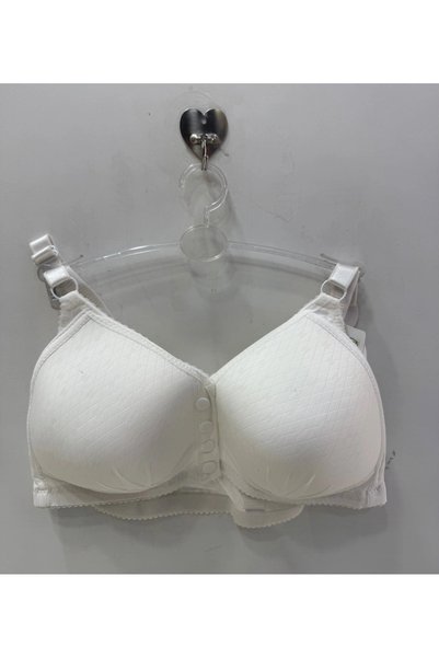 AYSEMIN Women's C Cup Front Button Gathering Bra