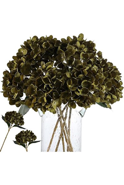 Kisflower 6 قطع من الزهور الزرقاء الحريرية الاصطناعية، باقة زهور هيدرانجيا وا...
