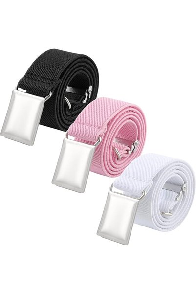 TERRIFI Toddler Buckle Belt - Adjustable Elastic Child Silver Easy to Use Zin...