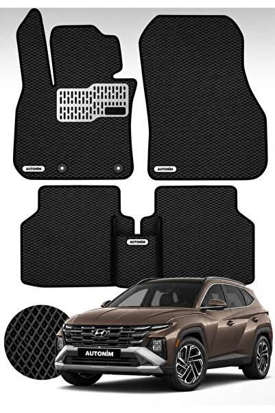 Hyundai Tucson Benzin ve Dizel 2021 ve Sonrası Uyumlu Hücreli Premium Eva Paspas Seti Siyah