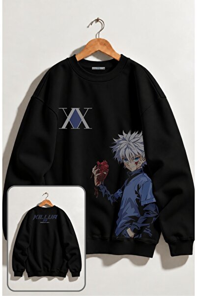 Fuddy Moda Hanorac unisex oversize Hunter X Hunter Killua 99 Ense imprimat cu...