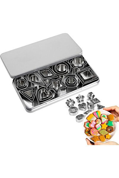 Aowin 30 Pcs Mini Cookie Cutter Set with Box,Stainless Steel Cookie Cutters,M...