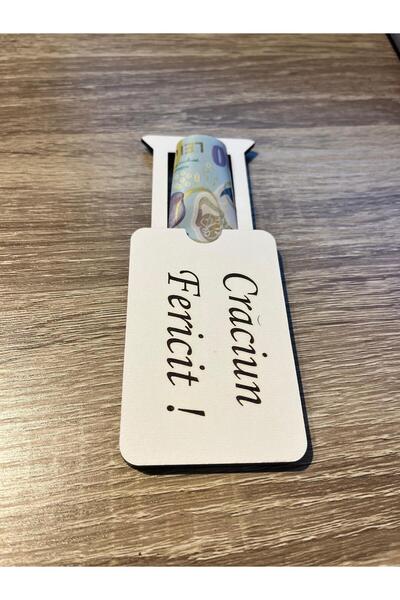 Generic Brand Suport din lemn pentru cadou bani cu mesajul Crăciun Fericit, c...