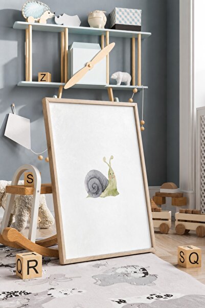 KEYFHOME Poster cu tablou MDF cu cadru melc mic, decor de perete pentru camer...