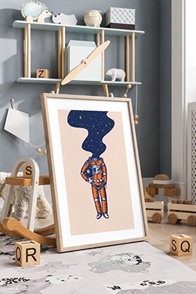 KEYFHOME Astronautski san uokviren MDF poster slika dekoracija zida za dečiju...
