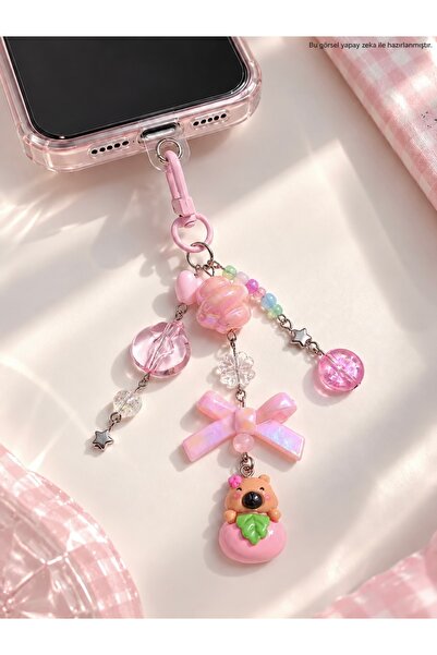 MİRAZ TASARIM Phone Charm Keychain Bag Ornament Spiral Notebook Accessory Kaw...