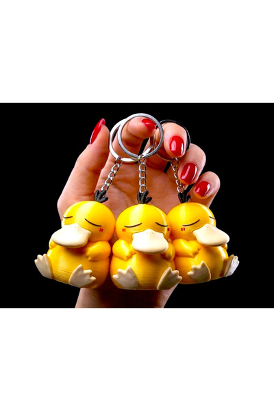 1 Adet Uyuyan Sevimli Ördek Anahtarlık Seti | 3D Baskı Mini Ördek Figür Anahtarlık
