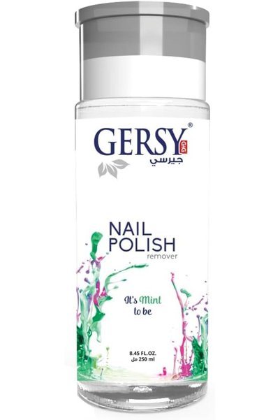 Gersy مزيل طلاء الأظافر – عطر مينت تو بي – غير مجفف ولطيف على البشرة – 130 مل...