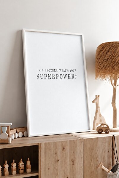 KEYFHOME Abi Super Power Poster cu tablă MDF cu cadru scris pentru camera cop...