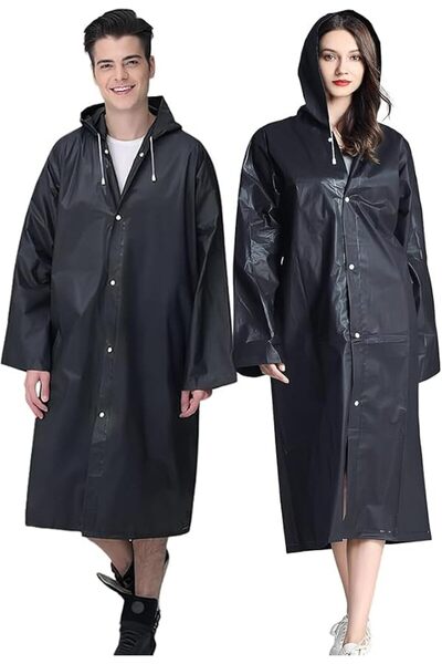Generic Rain Ponchos for Adults Reusable, 2 Pcs Raincoats Emergency for Women...