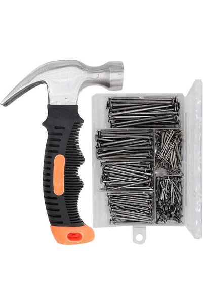 cSeao Picture Hanging Kit, 415 Pieces Hardware Nail Assortment Kit & 8oz Claw...