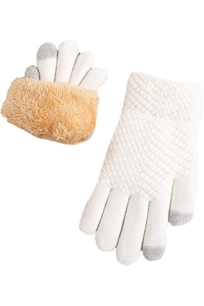 EXCEFORE Winter Gloves for Boys Girls - Kids Warm Knit Thermal Cable Knitted ...