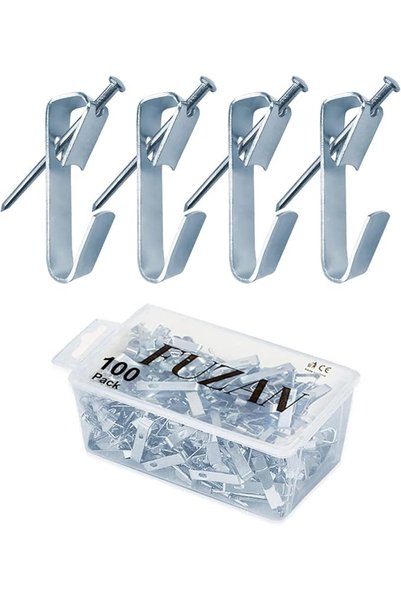 GENERAL FUZANWJ 100pcs Picture Hangers,30lbs Picture Hanging Hooks with Nails...
